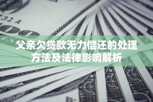 济南父亲欠贷款无力偿还的处理方法及法律影响解析